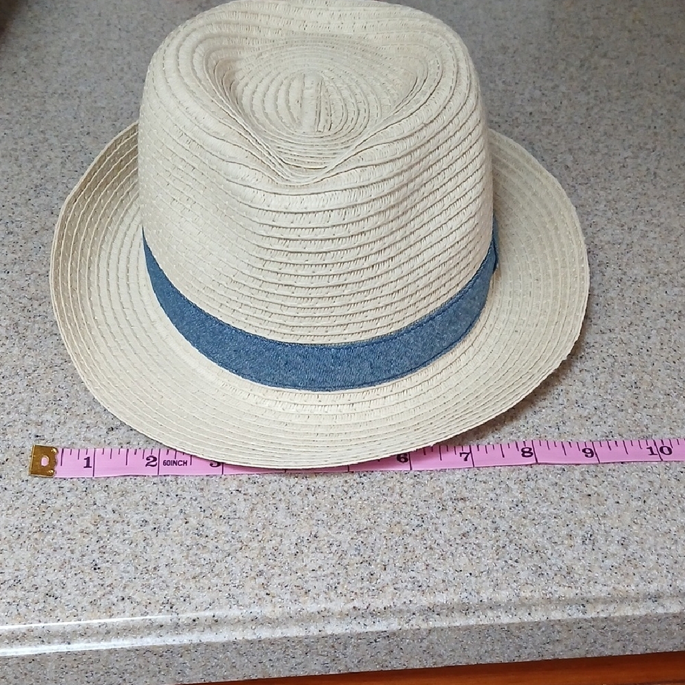 Old Navy Tan Fedora with Blue Band - Picture 5 of 6